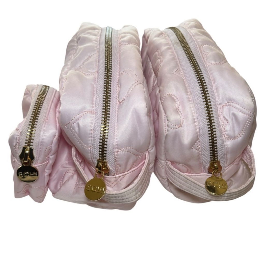 Stoney Clover Lane Quilted Heart 3-Piece Blush Pink